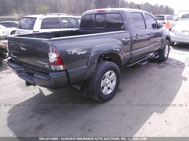 3TMKU4HNXBM028263 - 2011 TOYOTA TACOMA DBL CAB PRERUNNER LNG BED GRAY photo 4