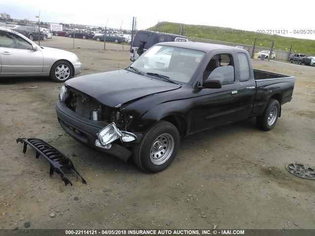 4TAVL52N1WZ004156 - 1998 TOYOTA TACOMA XTRACAB BLACK photo 2