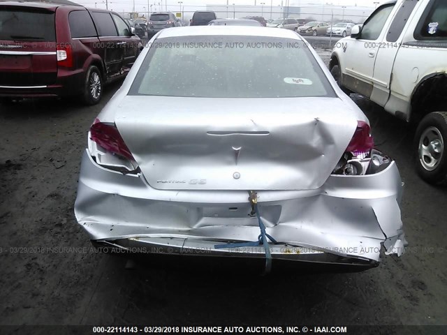 1G2ZG57B094182610 - 2009 PONTIAC G6 SILVER photo 6