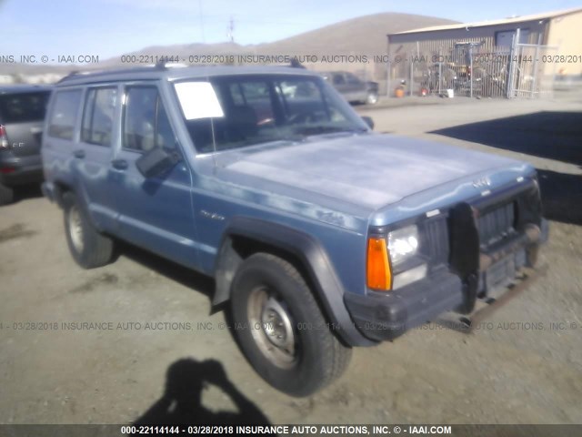 1J4FJ28S8ML566737 - 1991 JEEP CHEROKEE BLUE photo 1