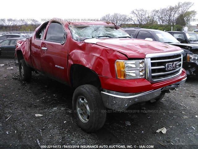 1GTR2VE77CZ124691 - 2012 GMC SIERRA K1500 SLE RED photo 1