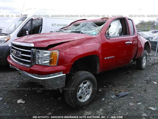 1GTR2VE77CZ124691 - 2012 GMC SIERRA K1500 SLE RED photo 2