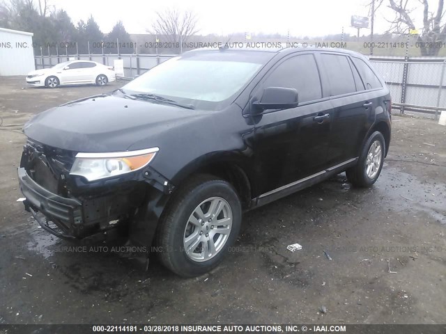 2FMDK3GC5BBA57594 - 2011 FORD EDGE SE BLACK photo 2