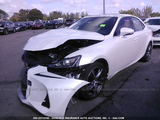 JTHBA1D22H5056932 - 2017 LEXUS IS 200T WHITE photo 2