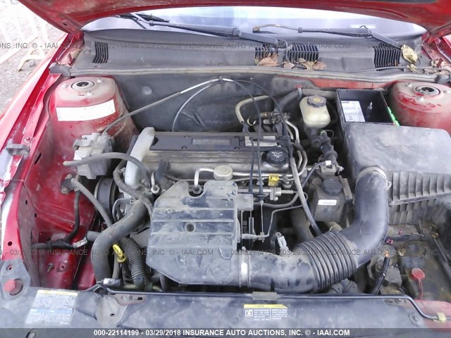 1G2NE52F34M557459 - 2004 PONTIAC GRAND AM SE RED photo 10