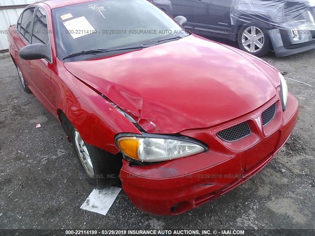 1G2NE52F34M557459 - 2004 PONTIAC GRAND AM SE RED photo 6