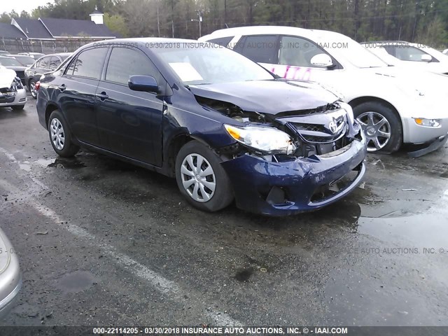 2T1BU4EE4DC085705 - 2013 TOYOTA COROLLA S/LE BLUE photo 1