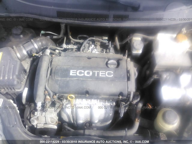 KL1TD5DE3AB132221 - 2010 CHEVROLET AVEO LS/LT 黑色 照片 10