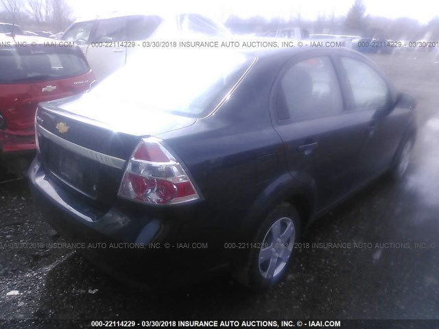 KL1TD5DE3AB132221 - 2010 CHEVROLET AVEO LS/LT BLACK photo 4