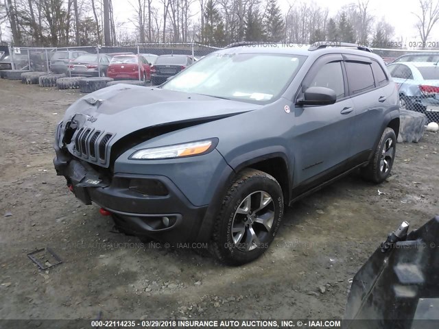 1C4PJMBS8FW523175 - 2015 JEEP CHEROKEE TRAILHAWK 灰色 照片 2