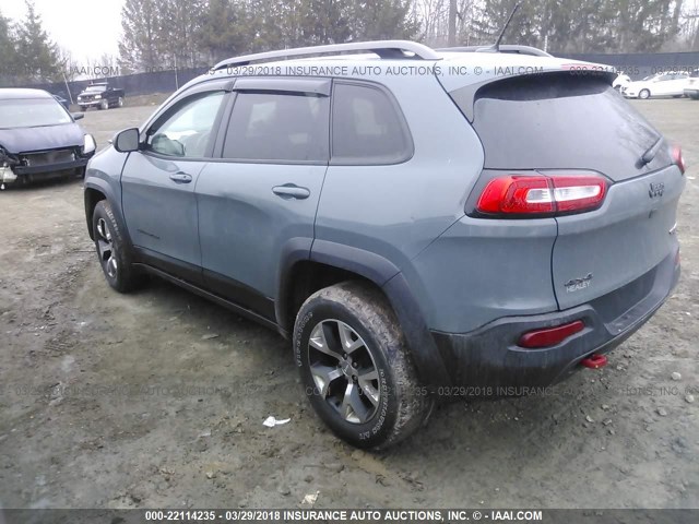 1C4PJMBS8FW523175 - 2015 JEEP CHEROKEE TRAILHAWK 灰色 照片 3