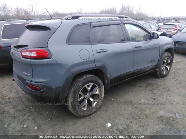 1C4PJMBS8FW523175 - 2015 JEEP CHEROKEE TRAILHAWK 灰色 照片 4