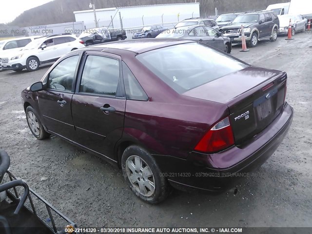 1FAFP34N07W301166 - 2007 FORD FOCUS ZX4/S/SE/SES 勃艮第红 照片 3