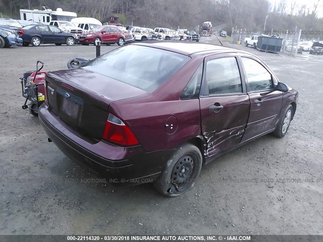 1FAFP34N07W301166 - 2007 FORD FOCUS ZX4/S/SE/SES 勃艮第红 照片 4