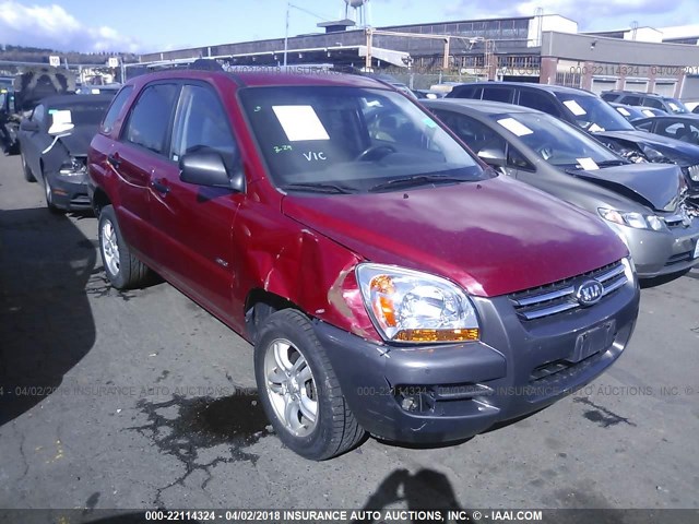 KNDJE723177423998 - 2007 KIA SPORTAGE EX/LX RED photo 1