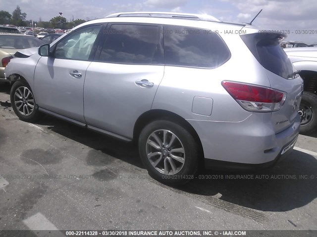 5N1AR2MM6EC640685 - 2014 NISSAN PATHFINDER S/SV/SL/PLATINUM 银色 照片 3