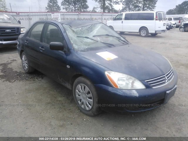 JA3AJ26E16U057274 - 2006 MITSUBISHI LANCER ES BLUE photo 1