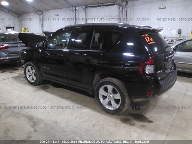 1C4NJDBB9ED630379 - 2014 JEEP COMPASS SPORT BLACK photo 3