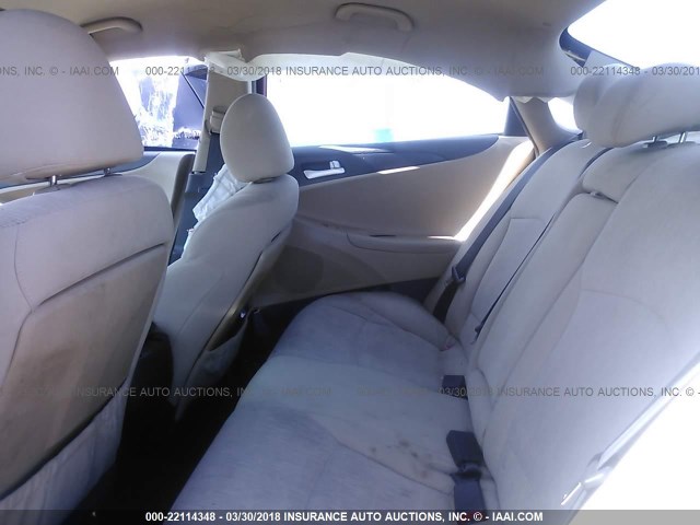 5NPEB4AC5DH722122 - 2013 HYUNDAI SONATA GLS RED photo 8