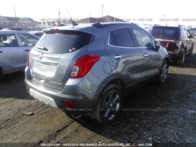 KL4CJDSB2DB198102 - 2013 BUICK ENCORE PREMIUM GRAY photo 4