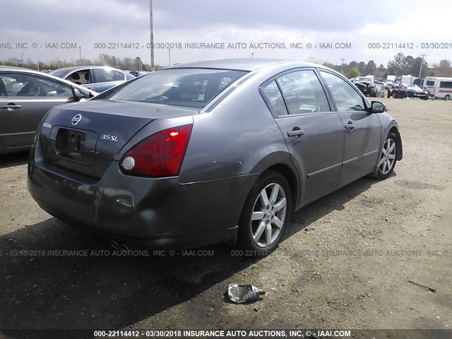 1N4BA41E05C851878 - 2005 NISSAN MAXIMA SE/SL GRAY photo 4