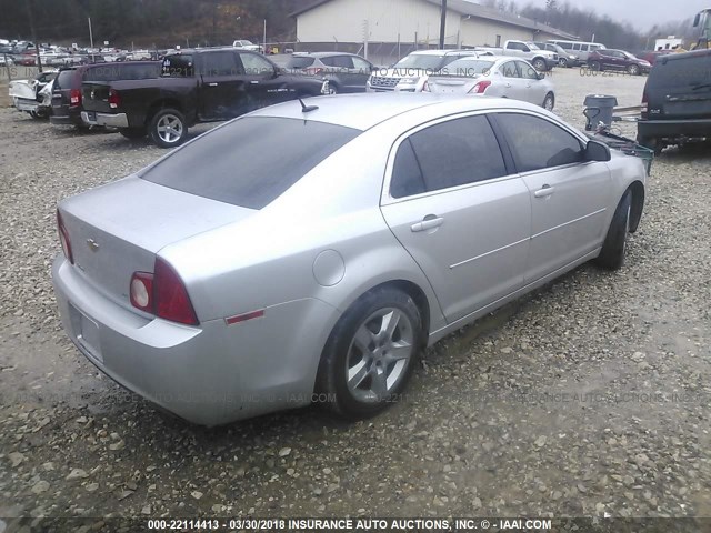 1G1ZB5EB1AF217945 - 2010 CHEVROLET MALIBU LS SILVER photo 4