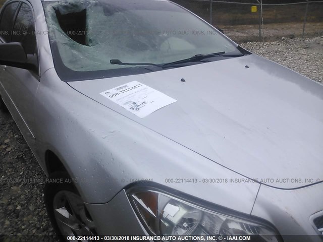 1G1ZB5EB1AF217945 - 2010 CHEVROLET MALIBU LS SILVER photo 6