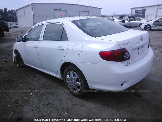 1NXBU4EE9AZ293539 - 2010 TOYOTA COROLLA S/LE/XLE WHITE photo 3