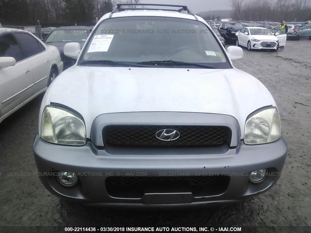 KM8SC73D92U224737 - 2002 HYUNDAI SANTA FE GLS/LX WHITE photo 6