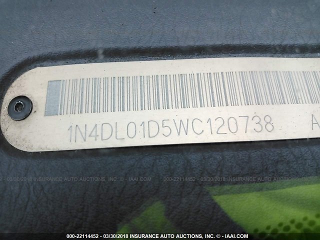 1N4DL01D5WC120738 - 1998 NISSAN ALTIMA XE/GXE/SE/GLE GRAY photo 9