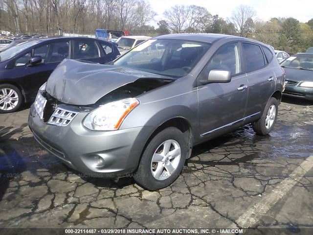 JN8AS5MV8DW652132 - 2013 NISSAN ROGUE S/SV GRAY photo 2