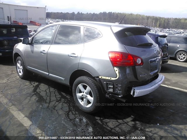 JN8AS5MV8DW652132 - 2013 NISSAN ROGUE S/SV GRAY photo 3