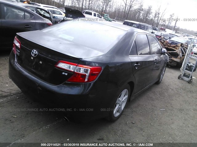 4T1BF1FK1CU027710 - 2012 TOYOTA CAMRY SE/LE/XLE BLACK photo 4