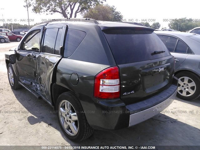 1J8FF57W17D100412 - 2007 JEEP COMPASS LIMITED GREEN photo 3