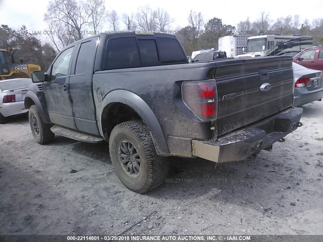 1FTEX1E60AFC91005 - 2010 FORD F150 SUPER CAB GRAY photo 3