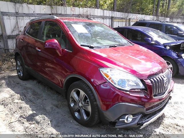 KL4CJCSB9DB160750 - 2013 BUICK ENCORE RED photo 1