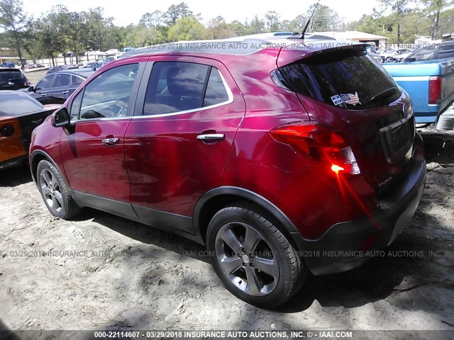 KL4CJCSB9DB160750 - 2013 BUICK ENCORE RED photo 3
