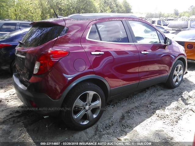 KL4CJCSB9DB160750 - 2013 BUICK ENCORE RED photo 4