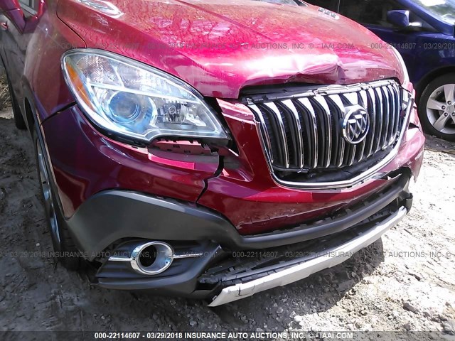 KL4CJCSB9DB160750 - 2013 BUICK ENCORE RED photo 6