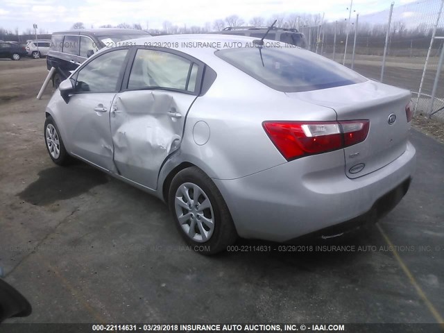 KNADM4A37C6075122 - 2012 KIA RIO LX Արծաթագույն լուսանկար 3