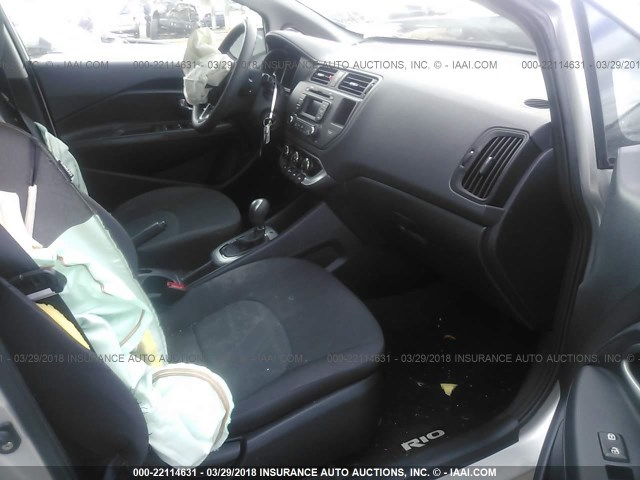 KNADM4A37C6075122 - 2012 KIA RIO LX SILVER photo 5