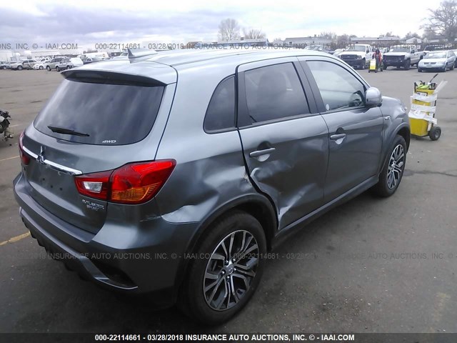 JA4AR3AU4JU000603 - 2018 MITSUBISHI OUTLANDER SPORT ES/SE GRAY photo 4