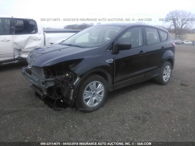 1FMCU0F74EUC11008 - 2014 FORD ESCAPE S BLACK photo 2