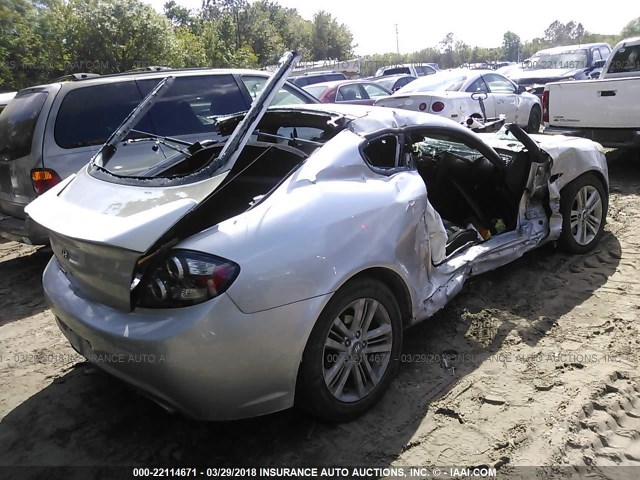 KMHHM66D48U264097 - 2008 HYUNDAI TIBURON GS SILVER photo 4