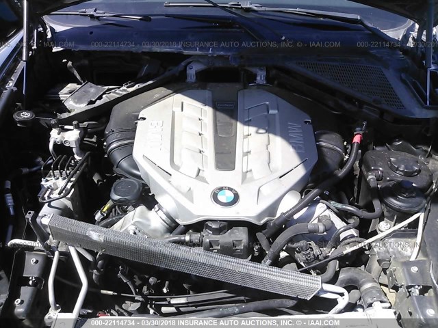 5UXFG83539LZ94276 - 2009 BMW X6 BLACK photo 10