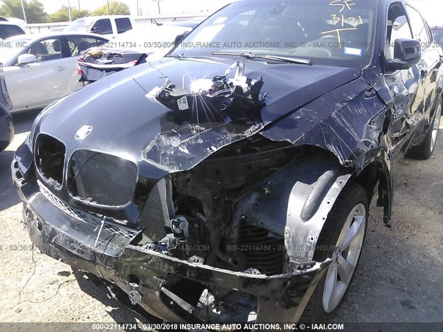 5UXFG83539LZ94276 - 2009 BMW X6 BLACK photo 6