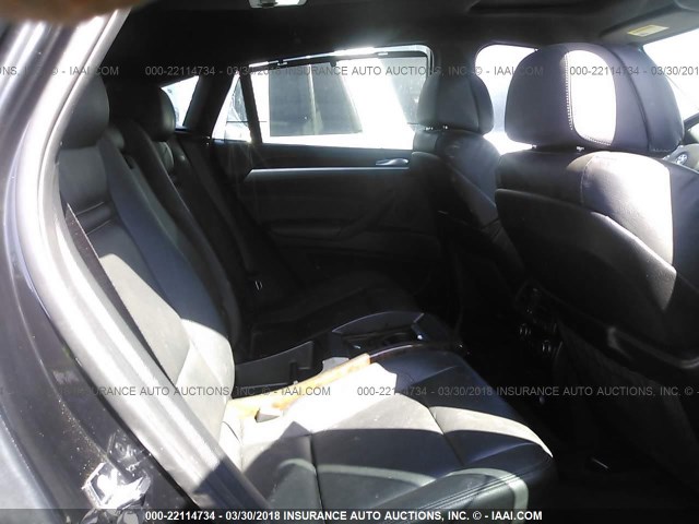 5UXFG83539LZ94276 - 2009 BMW X6 BLACK photo 8