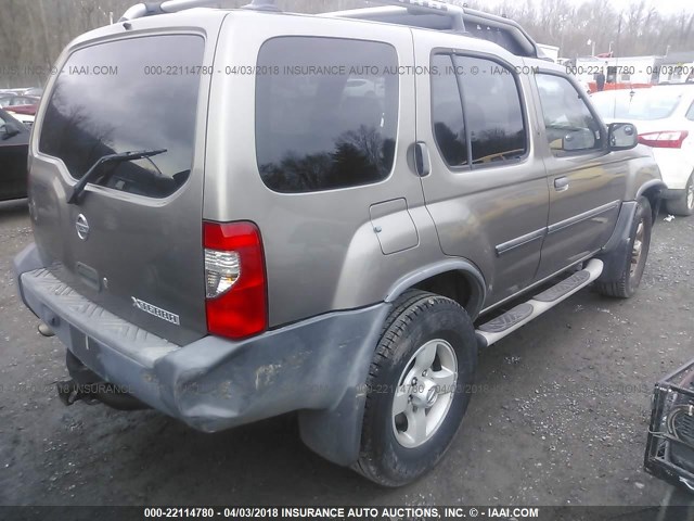 5N1ED28T44C673734 - 2004 NISSAN XTERRA XE/SE BROWN photo 4