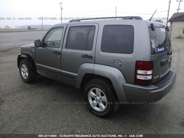1C4PJMAK9CW139757 - 2012 JEEP LIBERTY SPORT 灰色 照片 3