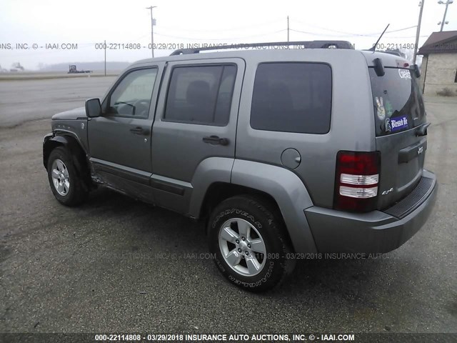 1C4PJMAK9CW139757 - 2012 JEEP LIBERTY SPORT GRAY photo 3